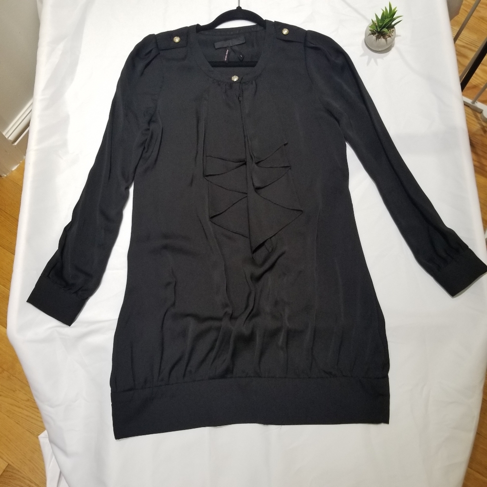 BREAD AND BUTTER tunic dress blouse ruffle tie design